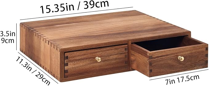 SARUFO Acacia Wood K Cup Organizer Drawer, Coffee Pod and Tea Storage Box - Image 2