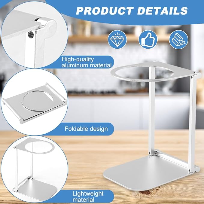 Pour Over Coffee Dripper Stand, Portable Espresso Machine Stand Foldable - Image 6