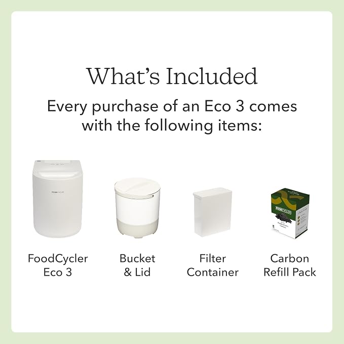 Food Cycler Eco 3 Compact Kitchen Food Recycler | Indoor Composter Bin - Image 2