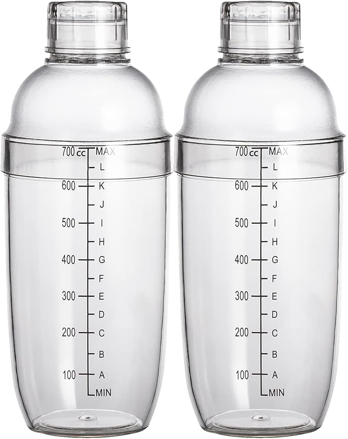 700cc / 24 oz Plastic Shaker Cocktail Drink Mixer Boba Tea Shaker, Professional by Unknown