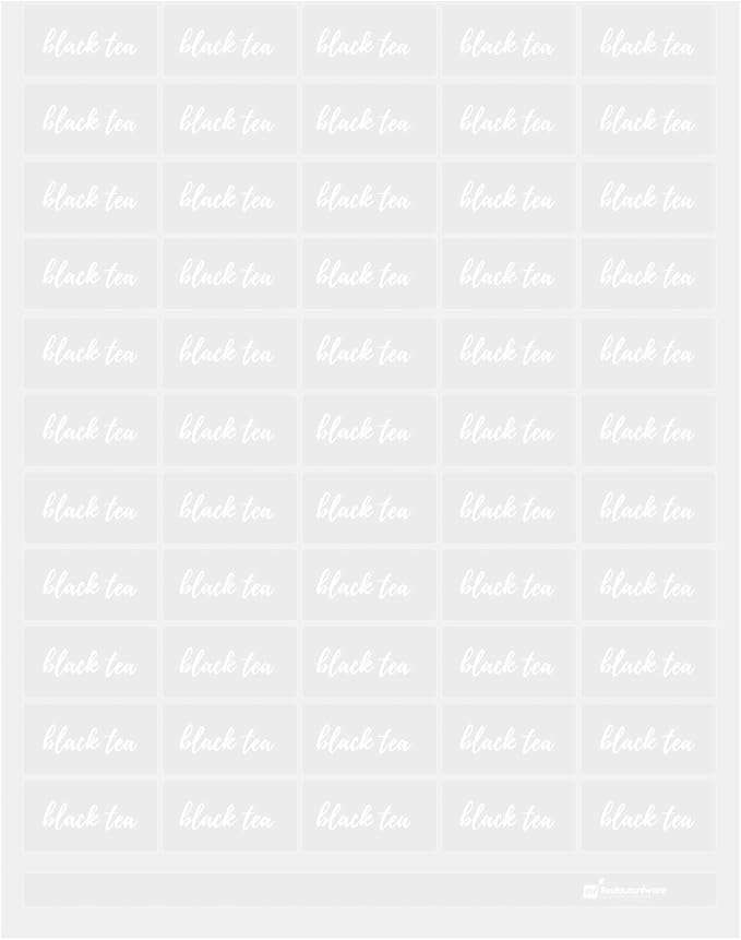 Restaurantware Label Tek 1.9 x 1 Inch Black Tea Bottle Labels 100 by Restaurantware