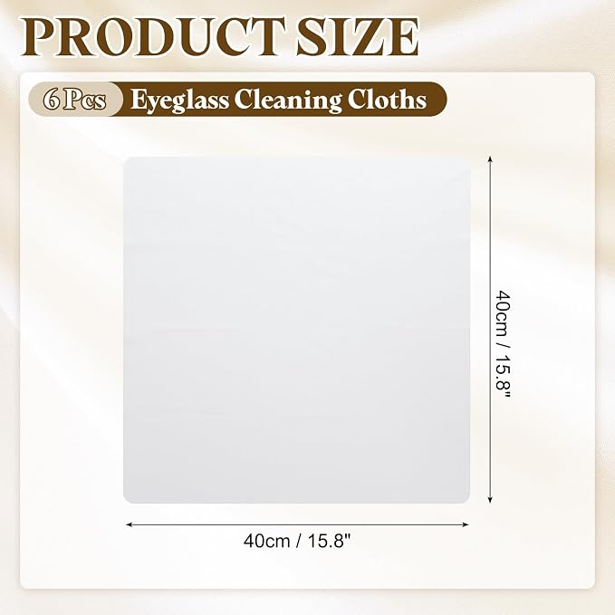 PATIKIL 6Pcs Soft Eyeglass Cloths, 15.8 x 15.8 Electronics Microfiber Cleaning - Image 2