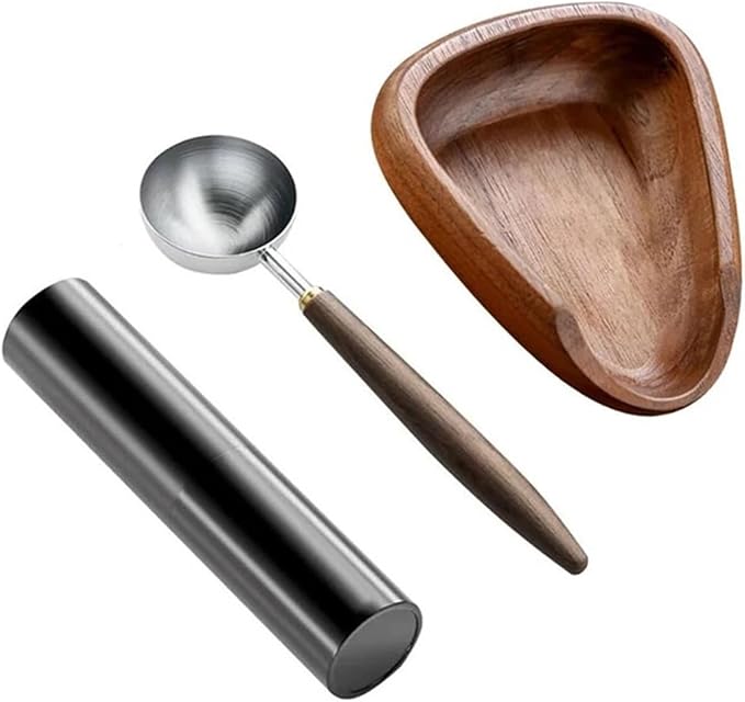 Multi-functional Wooden Coffee Bean Dosing Cup by Unknown