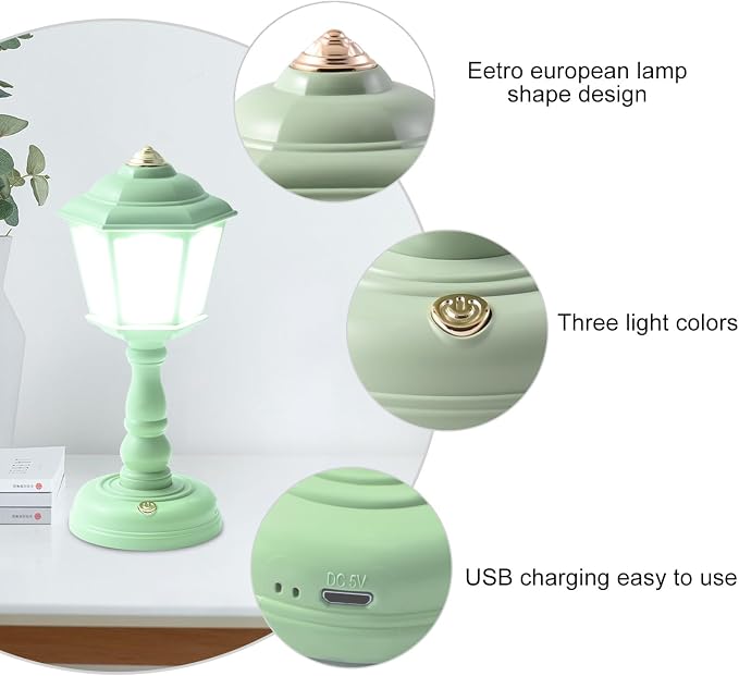 Mini Desk lamp Vintage, LED Desk Lamp Dimmable Table Lamp Reading Lamp - Image 4