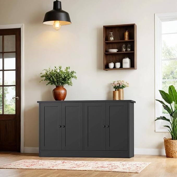 holzart Black Buffet Cabinet - Image 6