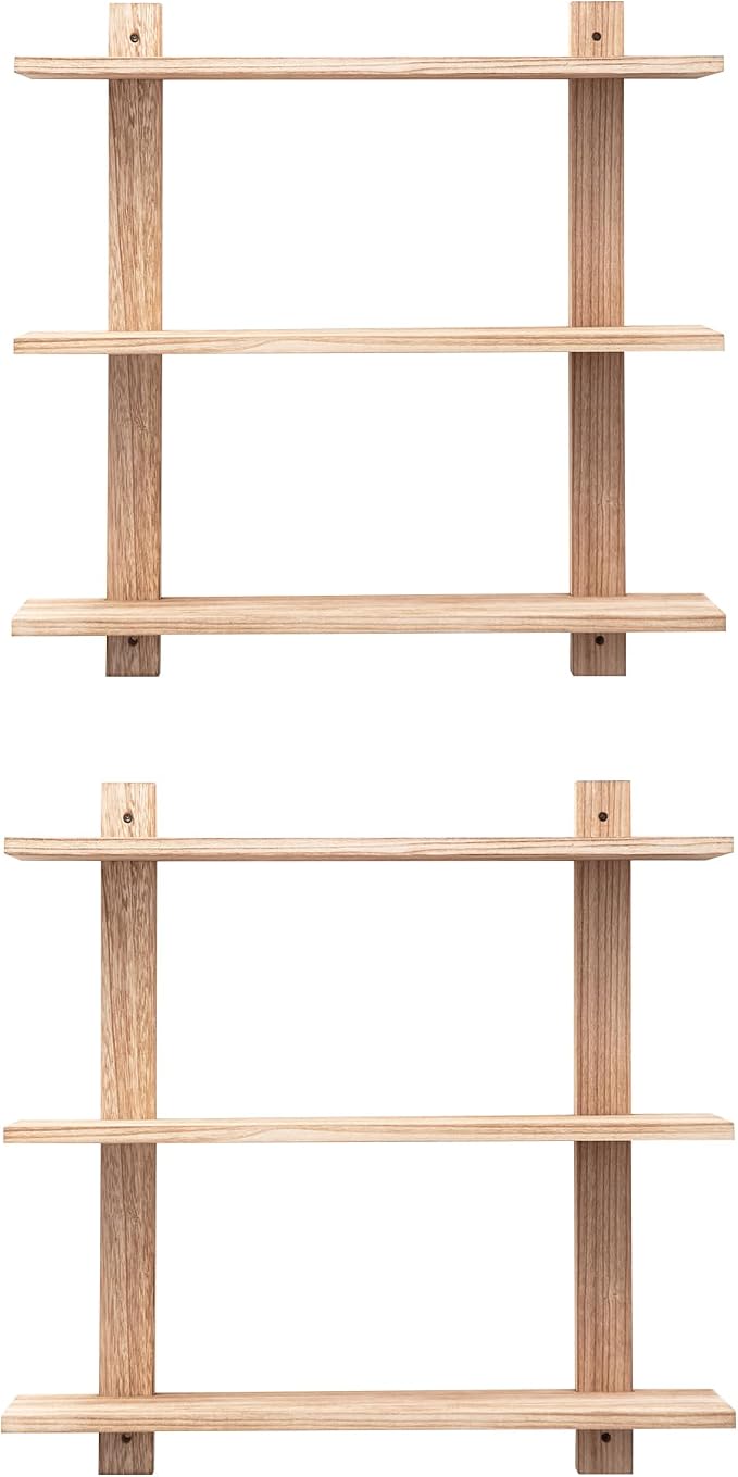 3 Tier Floating Shelves, Long Wall Shelf, Over The Toilet Shelves Bathroom by PHOENANCEE