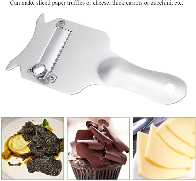 Haofy Stainless Steel Truffle Cheese Slicer Adjustable Blade Chocolate Shaver - Image 8