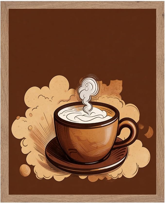 Lawrence Williams Designs Coffee Cup Illustration Poster by LawrenceWilliamsDesigns
