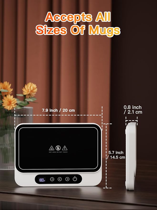 Misby Mug Warmer, 50W Large Heating Panel Coffee Mug Warmer - Image 9