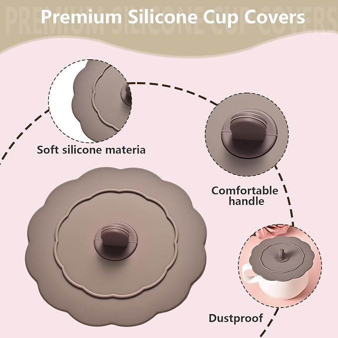 Silicone Cup Covers ， Multicolored Silicone Lids - Image 4