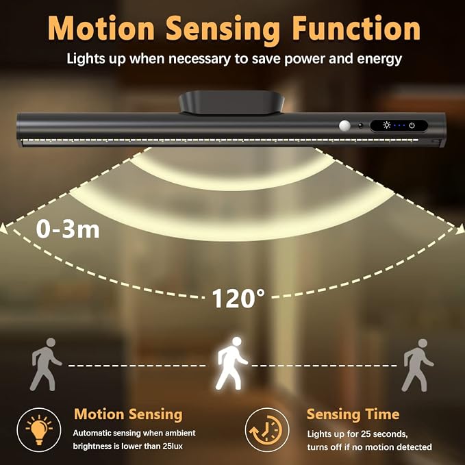 Battery Powered Operated Wall Strip Lights, Motion Sensor LED Light Bar Indoor - Image 4