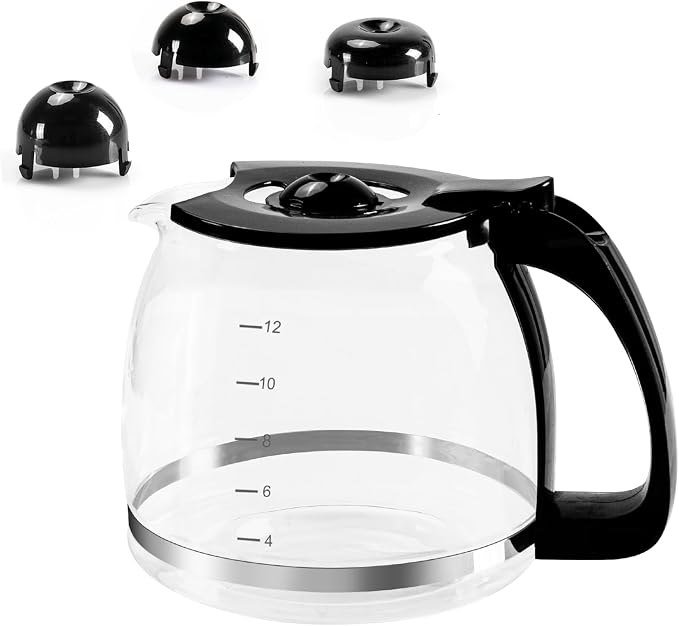 12-Cup Glass Coffee Carafe for Drip Coffee Makers – 1.8L Universal Replacement by Unknown