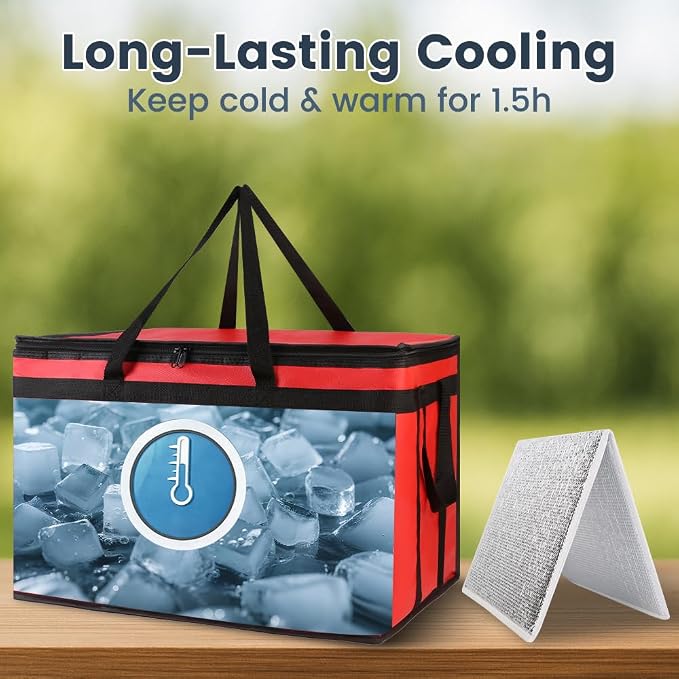 Cooler Insulated Food Delivery Bag & Drink Carrier - Image 6