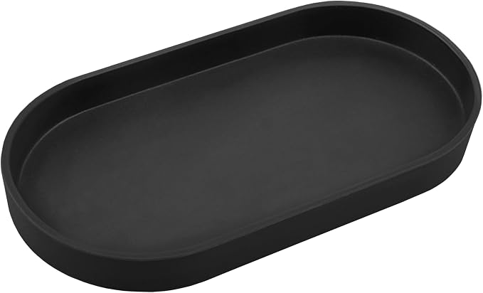 Black Small Tray, Oval Tray Countertop Organizer | Serving Seasoning, Salt and by VCREATC-VCREATEFORCUSTOMER