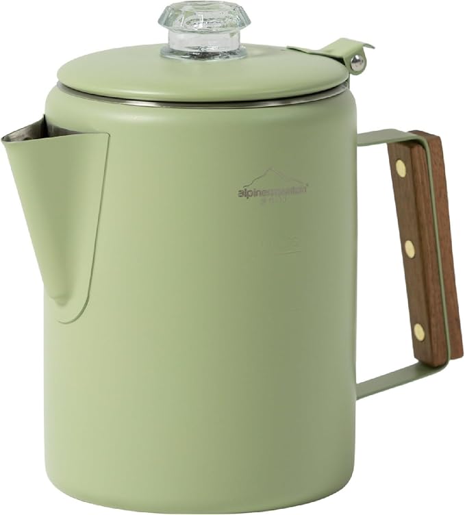 Percolator Coffee Maker – 9 Cup Stainless Steel Outdoor Brewing Pot by AlpineMountainGear