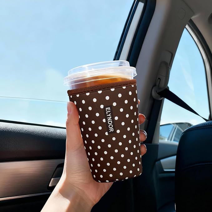 Reusable Insulated Sleeve for Iced Coffee Cup, Beverage Holder for Iced Coffee - Image 3
