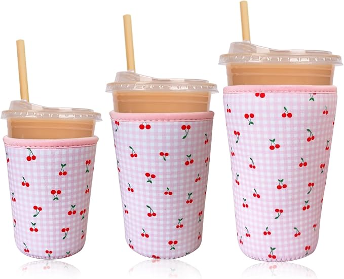 Reusable Insulated Neoprene Iced Coffee Cup Sleeve, Durable Drink Sleeve by Unknown