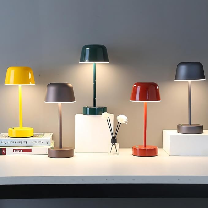 Rechargeable Table Lamp Cordless, Portable Mushroom Table Lamp - Image 2