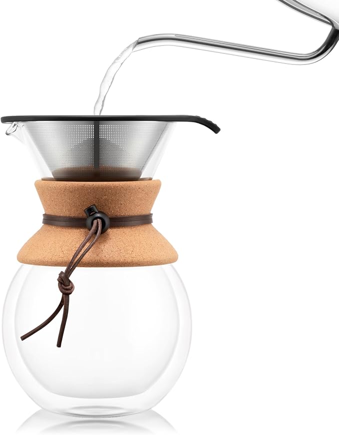 Bodum 34oz Pour Over Coffee Maker, High-Heat Borosilicate Glass - Image 4