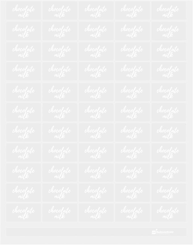 Label Tek 1.9 x 1 Inch Chocolate Milk Bottle Labels, 100 Water-Resistant Labels by Restaurantware