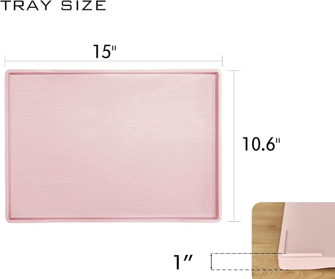 Large Pink Serving Tray for Gathering Small Items | Serving Accessory, - Image 6
