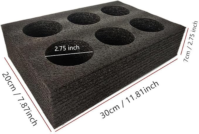 6 Cup Takeout Cup Holders Foam, Travel Outdoor Sturdy Cup Organizer, Insulated - Image 2