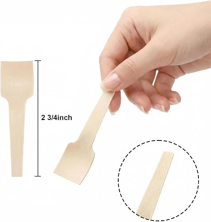 Bekith 400 Pcs Small Wooden Spoons, Mini Wooden Ice Cream Spoons, 2-3/4" - Image 2