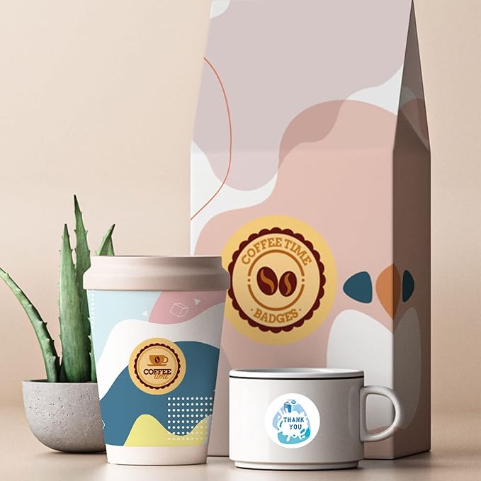 500 Pcs Coffee Drinks Stickers Labels Gift Sealing Sticker - Image 2