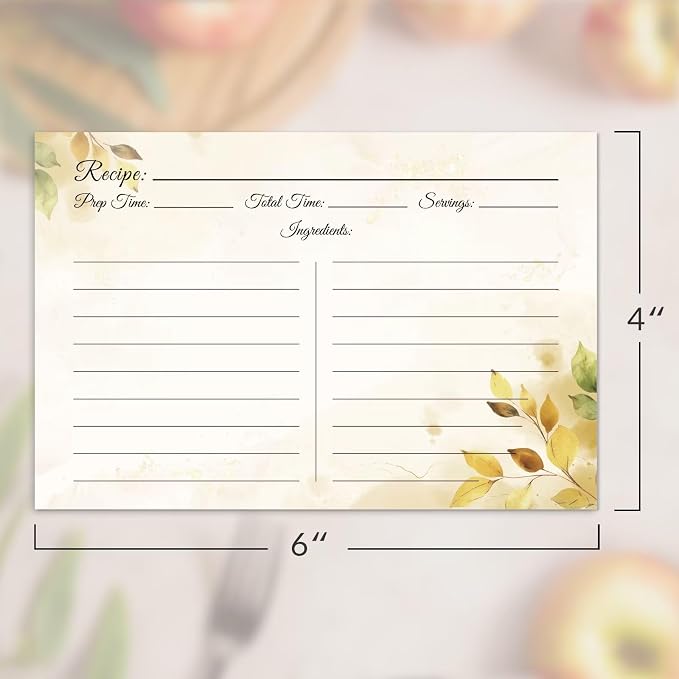 Recipe Cards 4x6, Premium Double-Sided Recipe Cards - Image 3