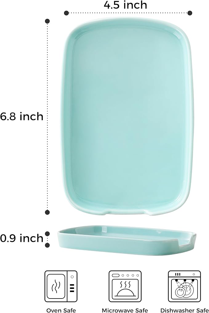 ABRUTY Spoon Rest for Stove Top, Ceramic Spoon Holder for Counter, Modern - Image 2