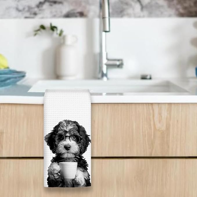 Bernedoodle Gifts Dog Coffee Kitchen Towels, Gifts - Image 4