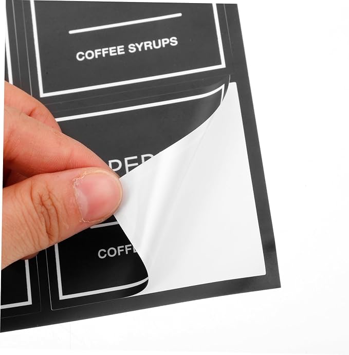 Unomor 3sheets Kitchen Labels of Syrup Food Storage Decals Sticker Labels - Image 7