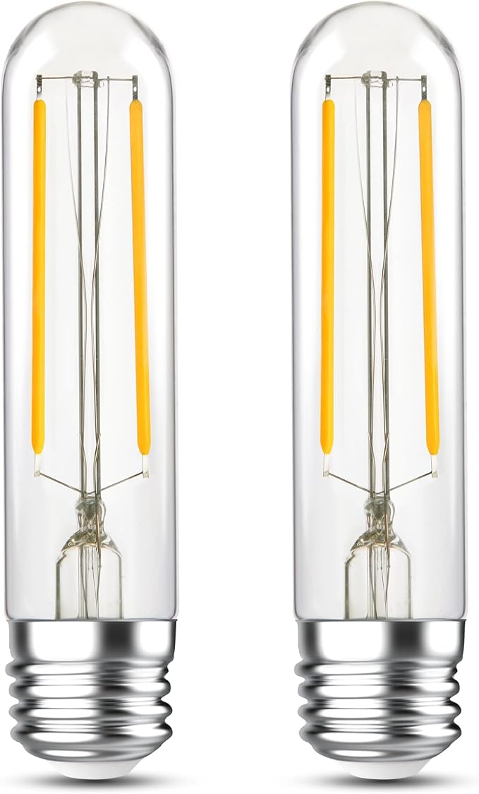 Dimmable Tubular Light Bulbs 40Watt, 4W E26 T10 LED Type T Bulbs, 2700K Warm by Grensk