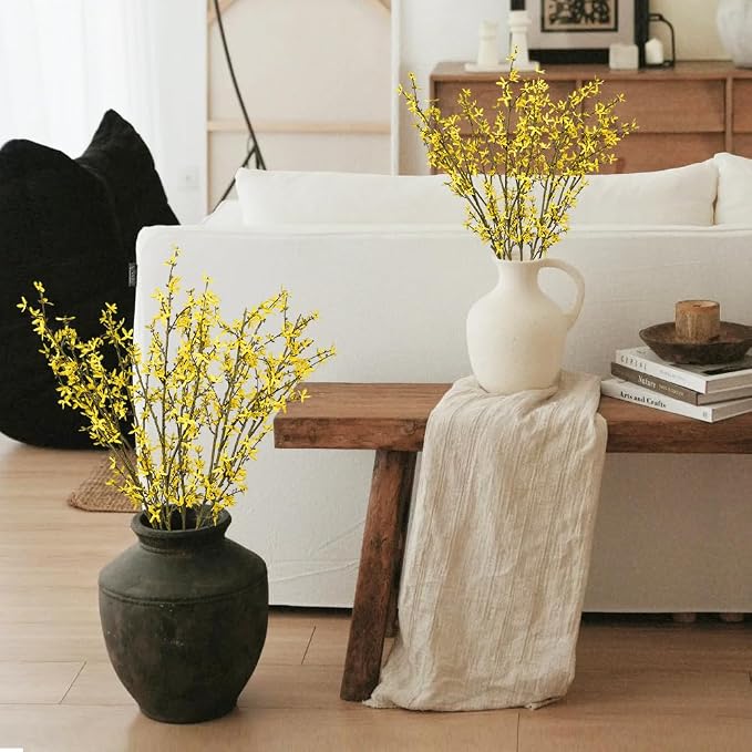 Melorca&Guilla Artificial Plants, Faux Greenery Stems Vase Branches Fake Plants - Image 5
