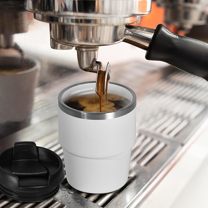 CHLJAR 6 oz Espresso Cup, Ceramic-Lined 18/8 Stainless Steel Coffee Cup - Image 5