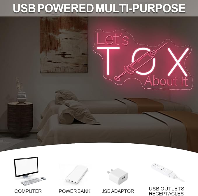 Let's Tox about it, Botox Business Sign, Injector Spa Studio Decor, Botox Art - Image 5