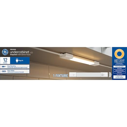 GE LED HD+ Undercabinet Light Fixture, Linkable Integrated Slim Profile Fixture by Unknown