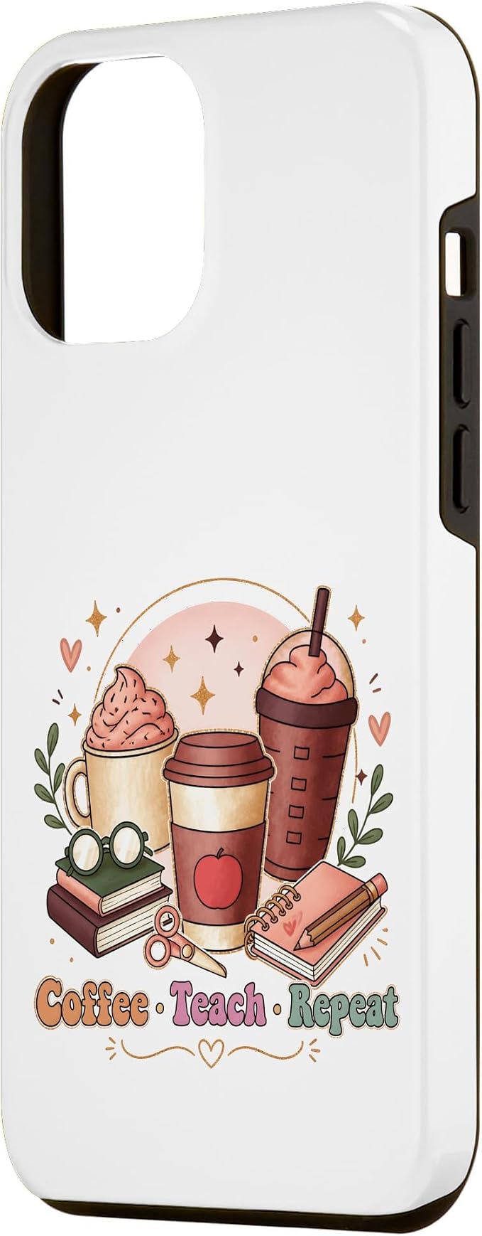 Coffee Teach Repeat Teacher Daily Routine Design Case - Image 2
