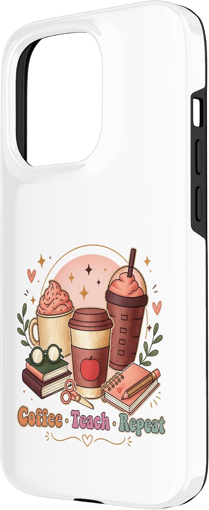 Coffee Teach Repeat Teacher Daily Routine Design Case - Image 2