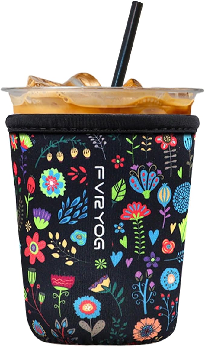 Reusable Insulated Neoprene Iced Coffee Sleeves by Fvryog