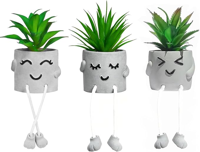 Small Artificial Succulent Plant in Pot 3PCS by guowanpp