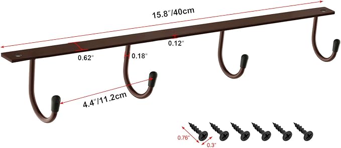 MOCOUM Under Cabinet Coffee Cup Holder, Kitchen Utensil Display - Image 2