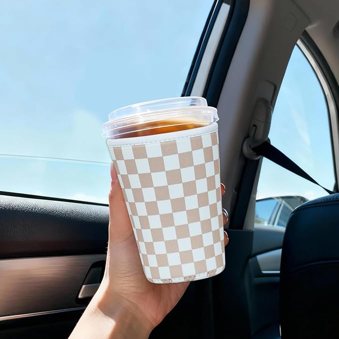 Reusable Insulated Sleeve for Iced Coffee Cup, Coffee Neoprene Sleeve for Cold - Image 2