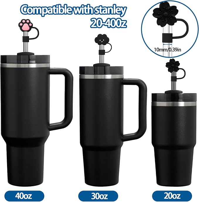 6Pcs Straw Covers Cap Compatible - Image 4