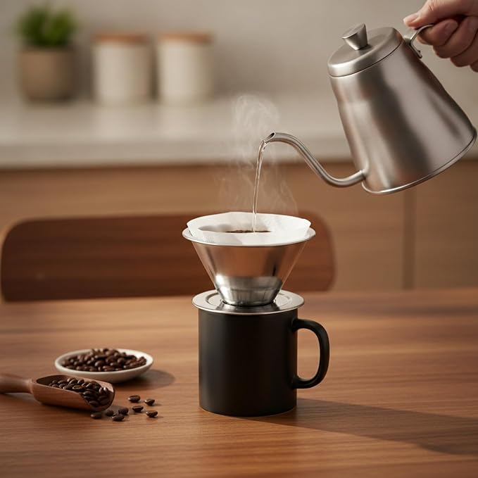 Stainless Steel Coffee Filter Funnel - Image 3