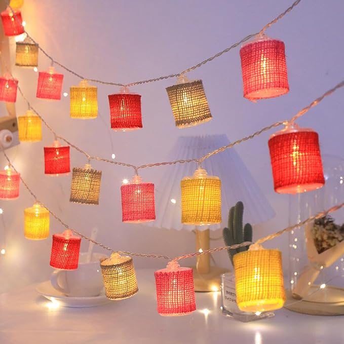 Fielegen 10 LED Retro String Lights 2 Meter Battery Powered Vintage Theme by Fielegen