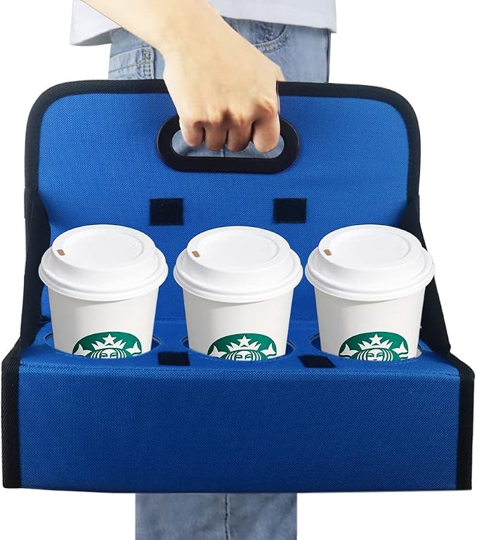 Boczif Cup Caddy Portable Drink Carrier or Cans Reusable, 6-Cup Holder by Boczif