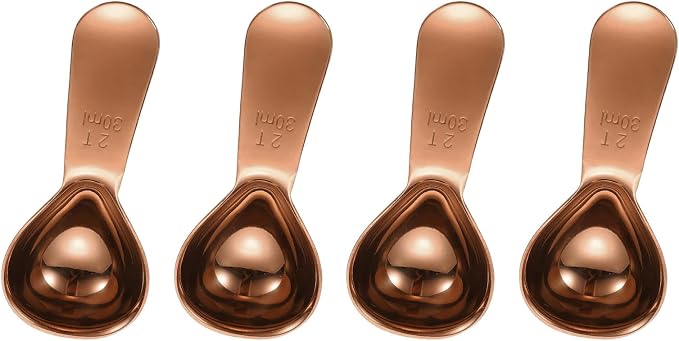 uxcell 4Pcs Stainless Steel Coffee Scoop, 30ml Short Handle Measuring Spoon by uxcell