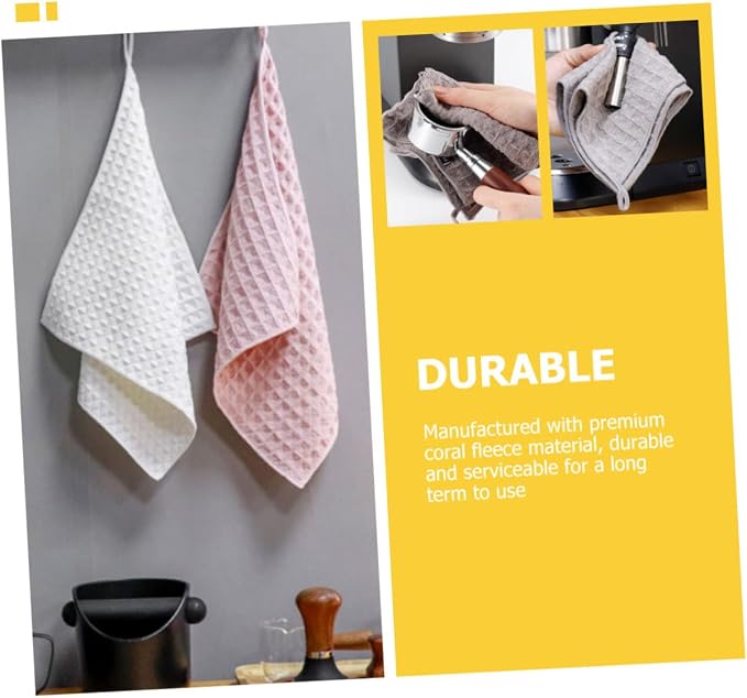 Ipetboom 4pcs Coffee Machine Cleaning Cloths Absorbent Kitchen Dish Rags - Image 3