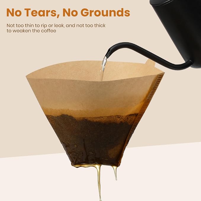 AOZITA #4 Cone Coffee Filters 8-12 Cup, No Blowout, Disposable Coffee Filter - Image 5